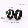 ringheart 2 Black Rings His and Hers Ring Couple Rings