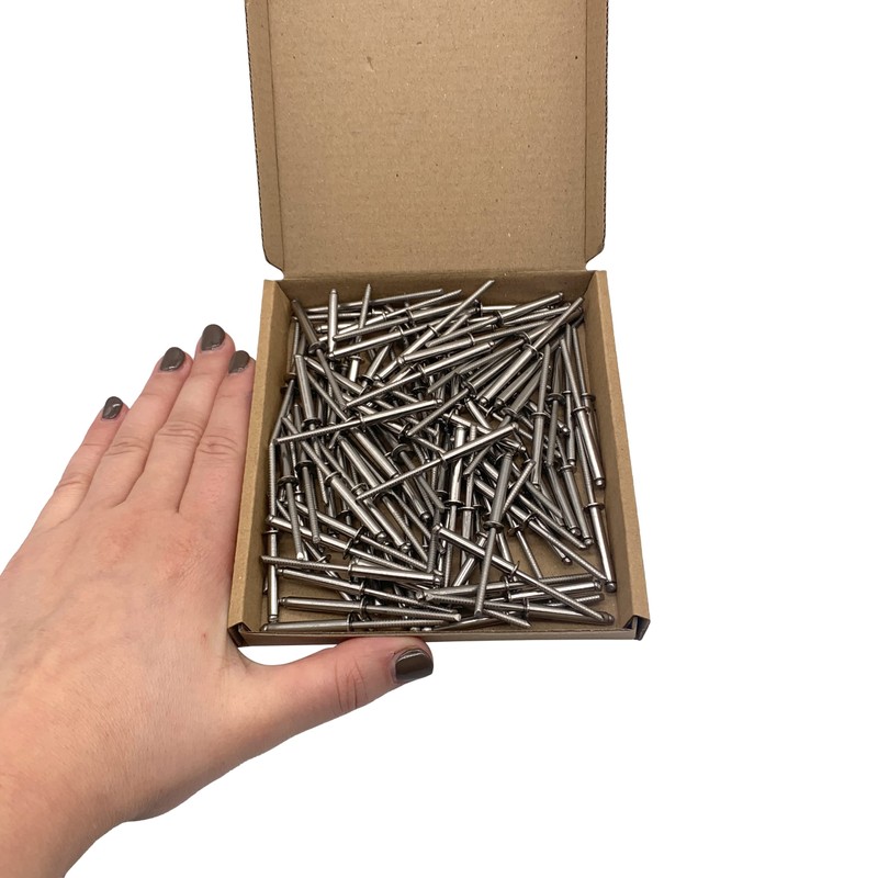 (Pack of 100) Stainless Steel Blind Rivets 4.0 x 25