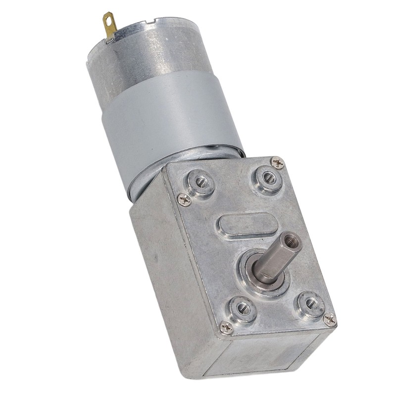 30RPM DC Worm Gear Motor Self Locking Function Rectangular Speed
