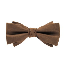 axy Mens Bow Tie Pre-tied Confirmation Adjustable Wedding Color FLI4B, brown