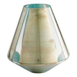 Green Stargate 10.75 Inch Tall Glass Vase