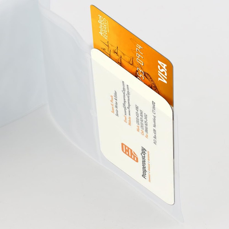 AOPRIE Plastic Wallet Insert Credit Card Holder Picture Photo Holder