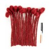 Cypsin Burgundy# 8inch 30 Strands 100% Human Hair Dreadlock Extensions,