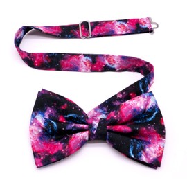 JMEETY Pre-Tied Men's Bow Ties,Adjustable Colorful Pattern Bowties For Men,Casual Party Bow Ties For Men Purple Black