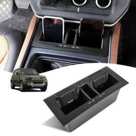 Dual Wireless Car Charger Compatible with Land Rover Defender 90 110 130 2020 2021 2022 2023 2024 15W Fast Charging Tray with 27W USB & Type-C Ports