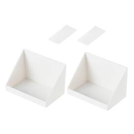 CAXUSD 2 Sets Non Punch Bathroom Wall Storage Racks Nail Sundries Holders for Guest Bathroom Essentials Easy Installation Space Saving Organization