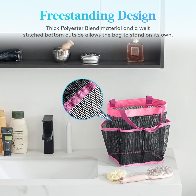 Lifewit Mesh Shower Caddy Freestanding Portable Shower Tote Bag for