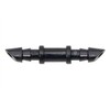 Mini Skater 5mm (Dia) Black Hard Plastic Straight Barbed Connectors,
