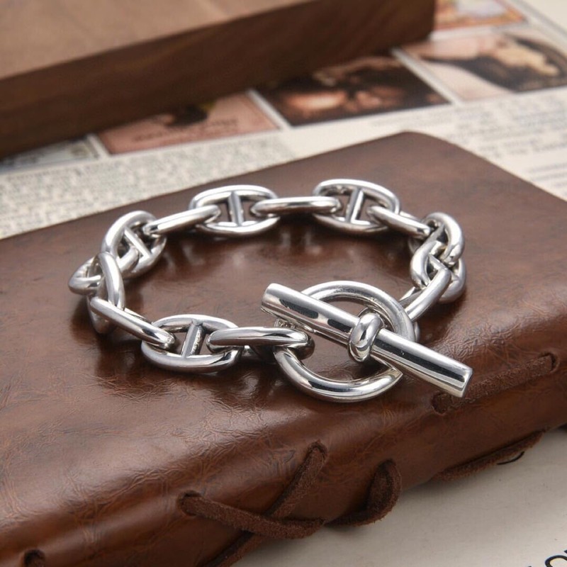 88flix S925 Anchor Chain Bracelet, Chain Bracelet, Mantel Bracelet, Silver,