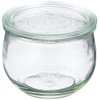 WECK WE-744 Tulip Shape Glass Storage Container, 16.9 fl oz