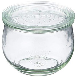 WECK WE-744 Tulip Shape Glass Storage Container, 16.9 fl oz (500 ml)