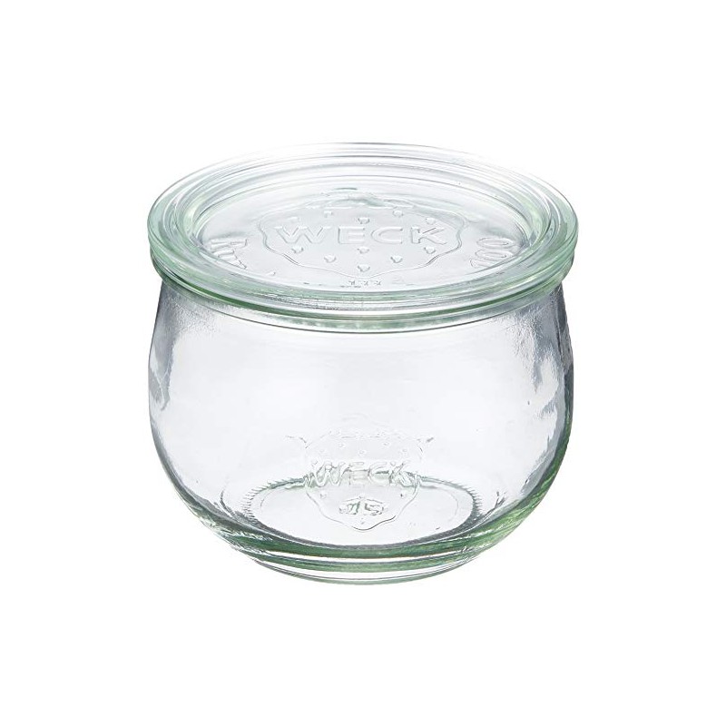 WECK WE-744 Tulip Shape Glass Storage Container, 16.9 fl oz