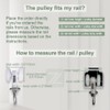 ZSHINE Aluminium Alloy Heavy-duty Curtain Rail Pulleys Runners(50pcs)