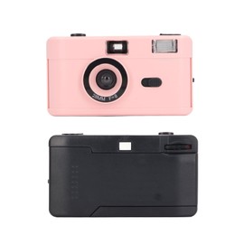 Vintage Film Camera, 35MM Reusable Film Camera Built in Flash, Lightweight Retro Camera for All Analog Hobbyists (Roseate)