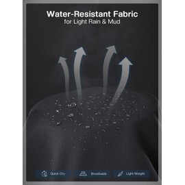 ARSUXEO Men's Loose Fit Cycling Shorts Mountain Bike Shorts Water Ressistant 1903 Black Size X-Large