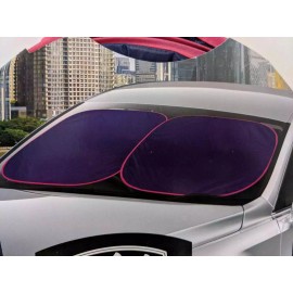 Auto Drive Twist Sun Shade Universal Fit, UV Protection Color: Blue & Red