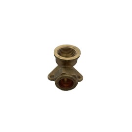 Compression Wallplate Elbow for Outside Tap | 15mm x 1/2inch Female Wall Plate Elbow | Brass Compression Joint | EN1254-2 Approved Plumbing Fittings for Outdoor Taps
