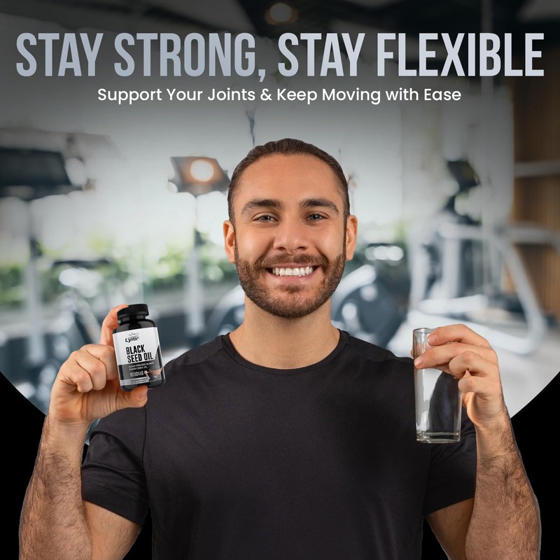 Leaping Lynx Black Seed Oil Capsules 1000mg - Cold-Pressed Nigella