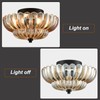 HYDELITE Modern Black Flush Mount Ceiling Light 3-Light Close to