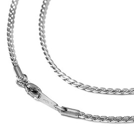 Napist NPN284 Necklace, Chain, 316L Surgical Stainless Steel, Hypoallergenic, Kihei, Round Edge, Stainless Steel