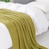 BOURINA Textured Solid Soft Sofa Throw Couch Cover Knitted Decorative