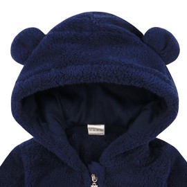 AIMISYOU - Ropa de bebé y niña recién nacida, traje de forro polar, pantalones de invierno, 2 unidades, Azul oscuro, 6-12 Meses