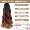 COOKOO 18 Inch 9 Packs French Curl Braiding Hair Pre