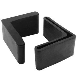 Uenhoy - 16 almohadillas para orejas angulares para muebles en forma de L, 35 mm x 35 mm, protectores de goma para patas de muebles, antideslizante, ángulo de hierro (3,5 x 3,5 cm), color negro