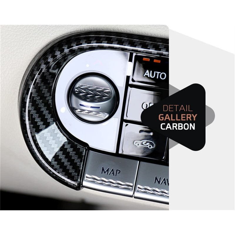 Cnaurda Carbon Fiber Style Car Center Console Air Condition Panel