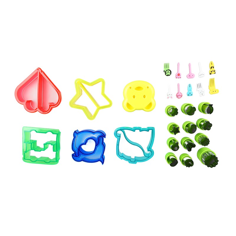 6PCS Sandwich Cutters 12PCS Cookie Vegetable Fruit Cutter Shapes Set
