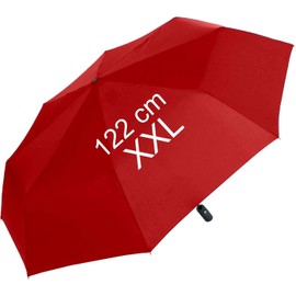 XXL Pocket Umbrella with Automatic Open/Close - Full Class - 122 cm Large Roof, Dark red, Pocket umbrella XXL