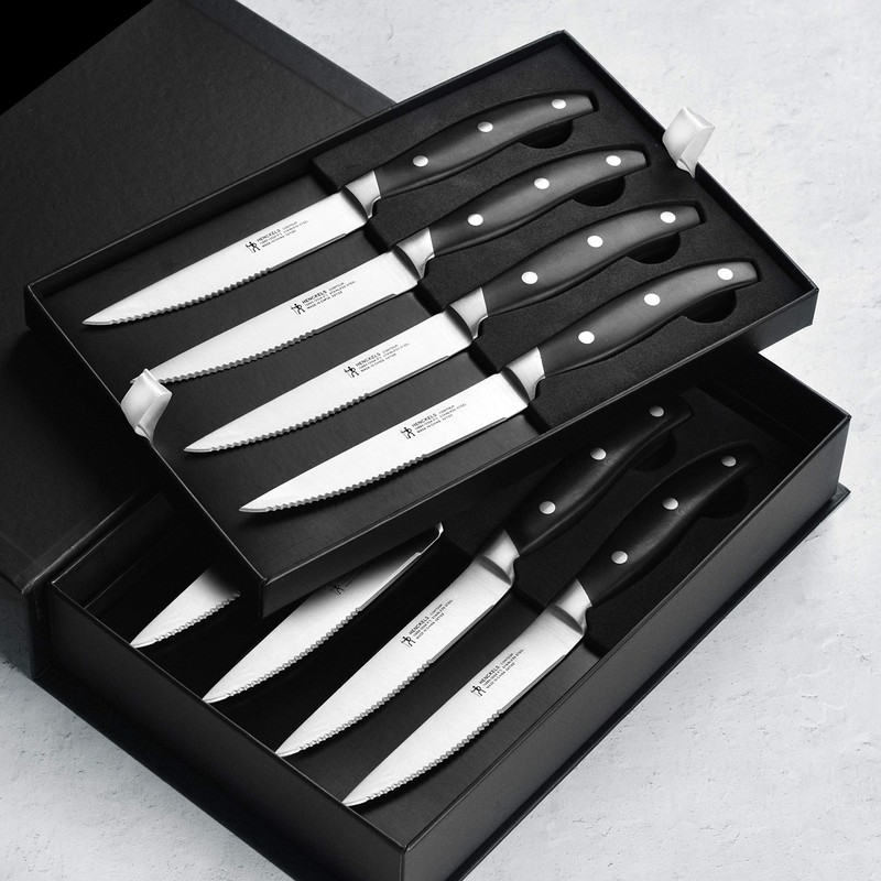Henckels Forged Contour 8-pc Steak Knife Set - Black