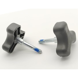 Rollator walker replacement knobs,Universal Rollator Height Adjustment Knob,Deluxe Aluminum Rollator Accessories - 3 Point Knob W/Bolt, Rollator Parts,Ergonomic design,Comfortable and good.(1Pr Black)