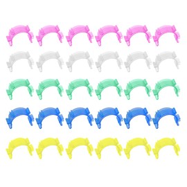 Lowats Pack of 40 Bobbin Holder Clips Mixed Colour Bobbin Thread Holder Clip Bobbin Holder Storage Bobbins Anti-Tangling Bobbin Holder for Sewing Thread for Bobbins