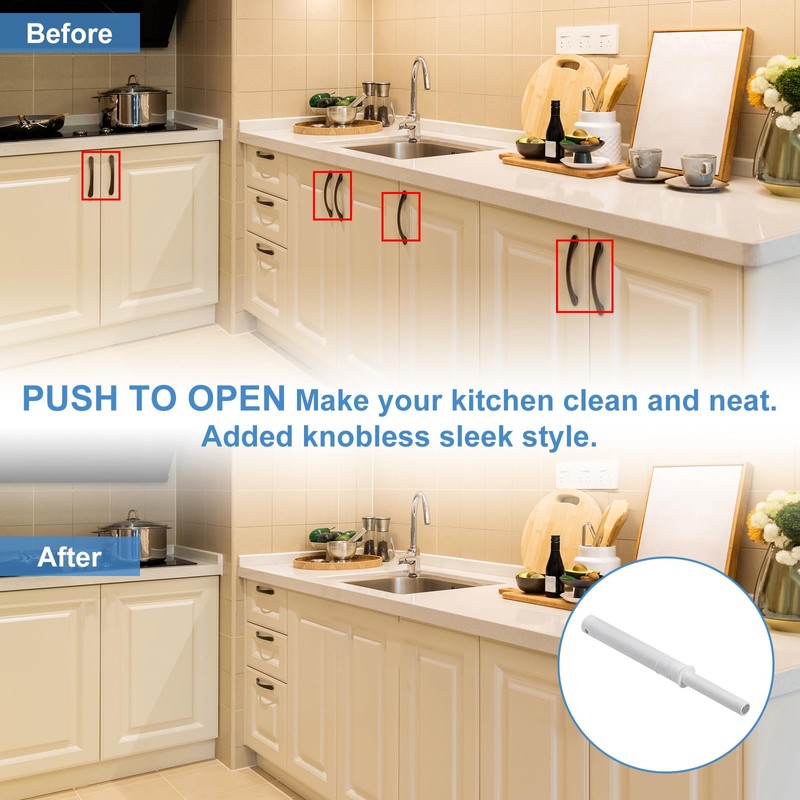 sourcing map 2 Pcs Magnetic Push Latches for Cabinet Door,