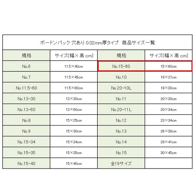 Shimojima Haiko Board Pack 0.02 mm for Daikon Radish, No.15-60,