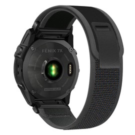 SumRioo QuickFit 26mm Watch Strap for Garmin Fenix 8/8 Solar 51mm/7X Pro Solar/7X Pro/7X/6X Pro/6X/5X Plus/5X/3/3HR, Nylon Trail Loop Band for Garmin Epix 2 Pro 51mm, Tactix Delta, Black*b