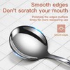 VEHGAL Stainless Steel Soup Spoons, 19cm Long Round Head Steel