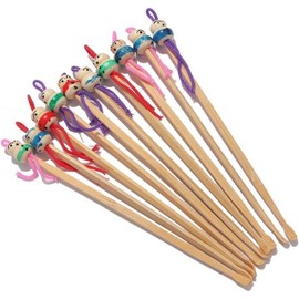 Bambus-Ohrlöffel, niedliche Puppe, Bambus-Ohrlöffel, Ohrenschmalz-Entferner, Reinigungswerkzeug, für Erwachsene, Männer, Frauen, Körperpflegeprodukte, 10 Stück