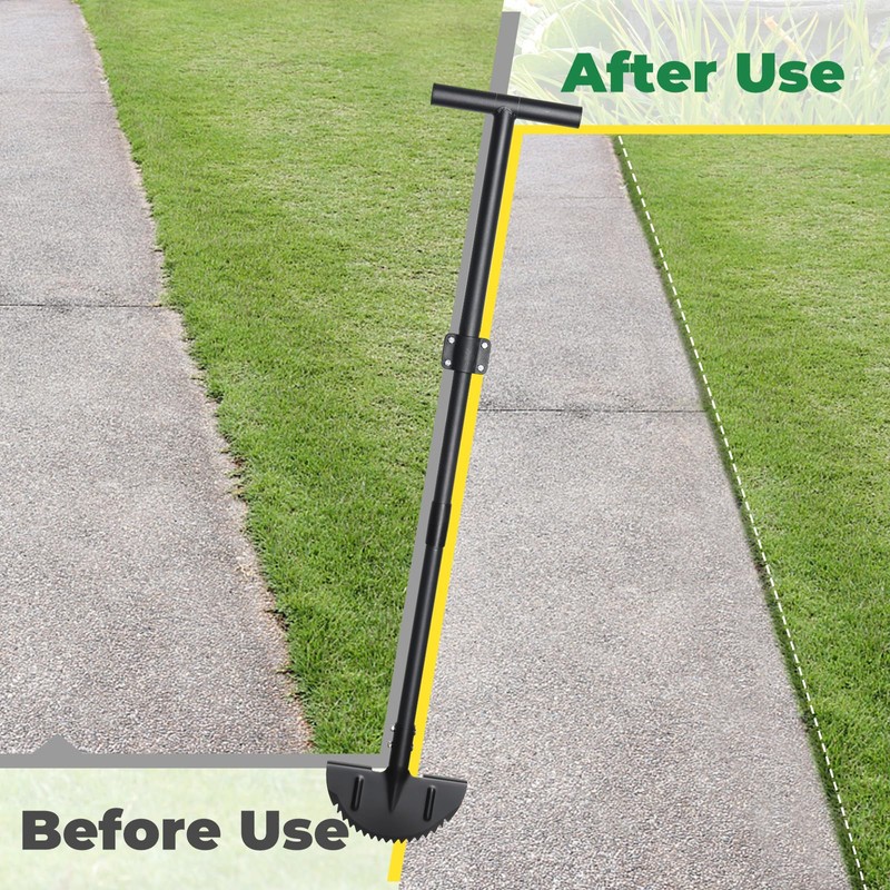 Half Moon Edger Lawn Tool, Saw Tooth Garden Edgers for
