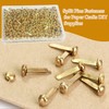 Apalie 600PCS Gold Brads,0.3 x 0.65 Inch Paper Fasteners,Metal Round