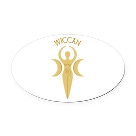 CafePress Wiccan Symbol Euro Oval Car Bumper Magnet