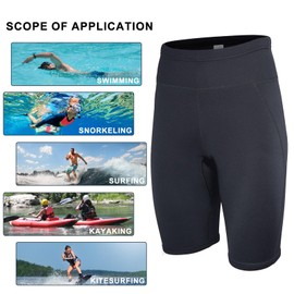 REALON Wetsuit Shorts Neoprene Men 3mm Buoyancy Swim Pants Adult Women Sweat Wet Suit Trunks Jammers Keep Warm Water Sport Aerobics for Swimming Surfing Snorkeling Diving Kayaking Scuba