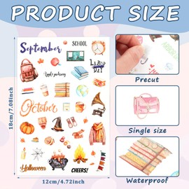 Ptwola 24 Pcs Daily Holiday Seasonal Planner Stickers Cute Monthly Weekly Sticker Pack Calendar Sticker Set for Adults Women Happy Scrapbook Journaling Celebrations General Events Supplies
