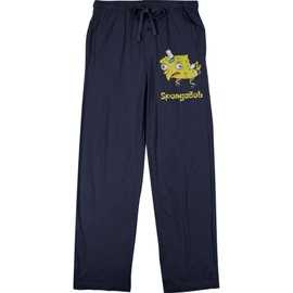 Spongebob Squarepants Mocking Spongebob Meme Men's Navy Sleep Pajama Pants-3XL