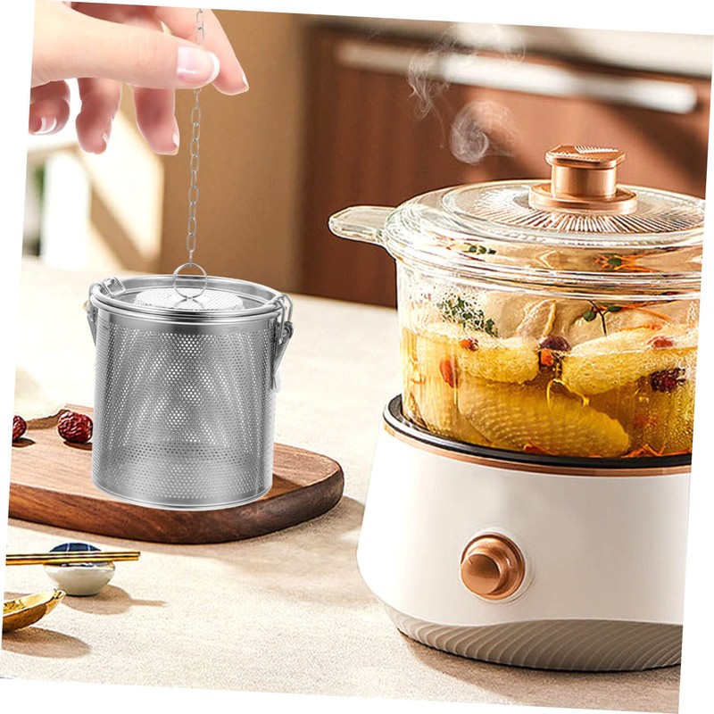 OHPHCALL Household Seasoning Infuser Pot Stewed Strainer for Soup and