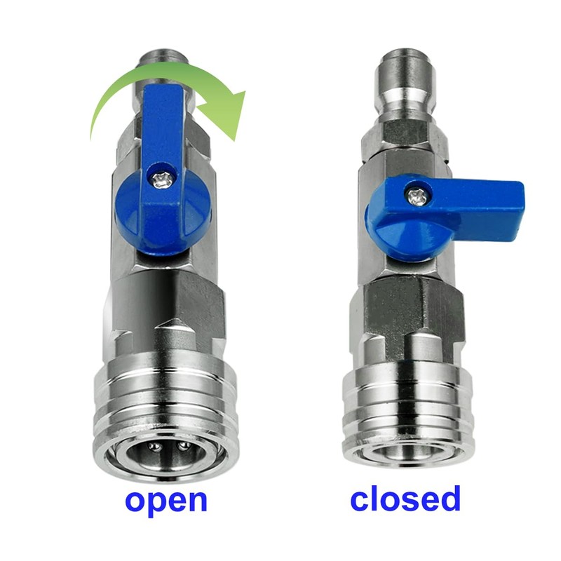 High Pressure Washer Ball Valve Kit 3/8 NPT Quick Connector