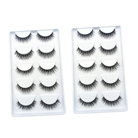 TOVINANNA False Eyelash Beauty Set 10 Pairs Natural Makeup False Eyelashes Soft Comfortable for Wear