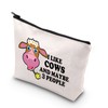 PLITI Cow Makeup Bag Cow Lover Gift Farmer Gift I