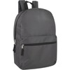 Classic 17 Inch Backpack with Adjustable Padded Shoulder Straps -